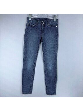 Premium Denim Super Skinny Jeans Pinstripe Womens Size 4/27 Regular Blue